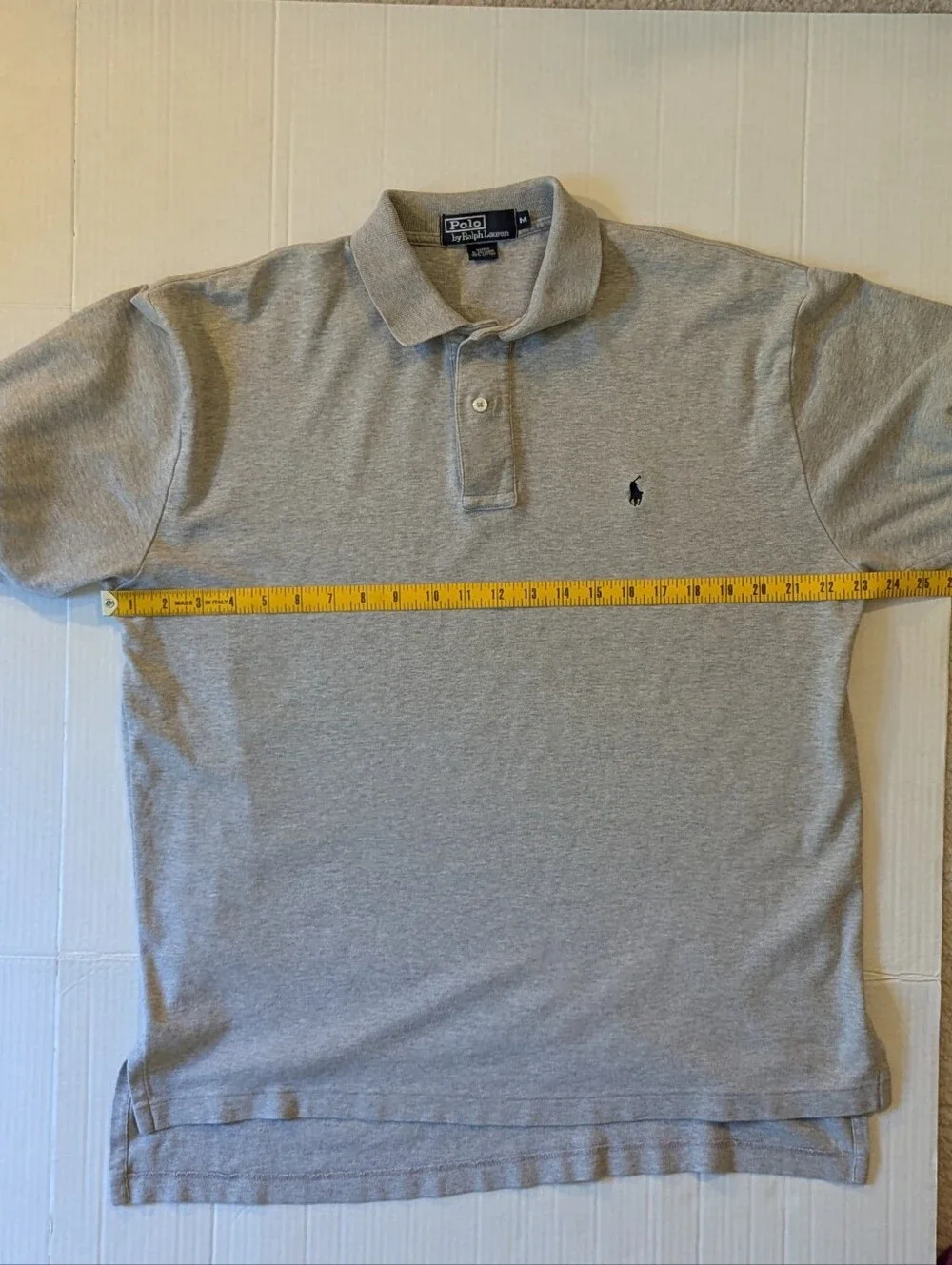 Polo by Ralph Lauren Short Sleeved Heathered Gray Men's Polo Shirt M